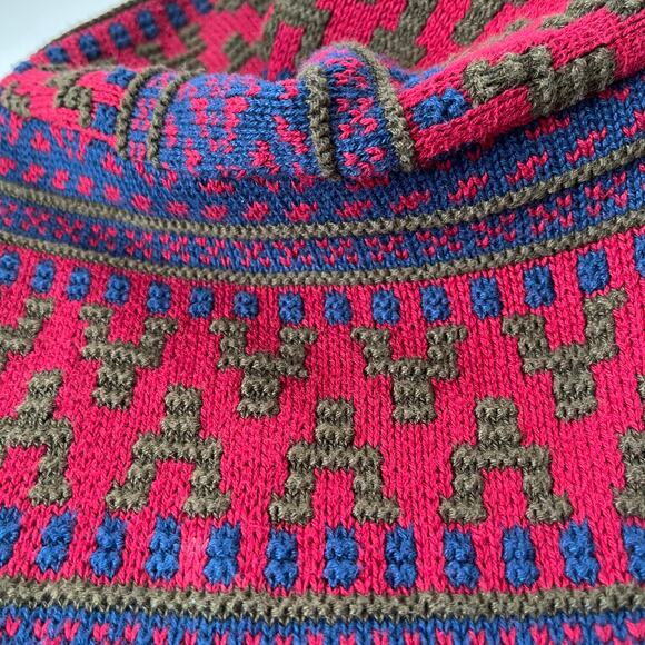 Vtg 80s Christian Dior Monsieur Mens Sweater Sz L Preppy Grandpa Geometric USA - Picture 3 of 12